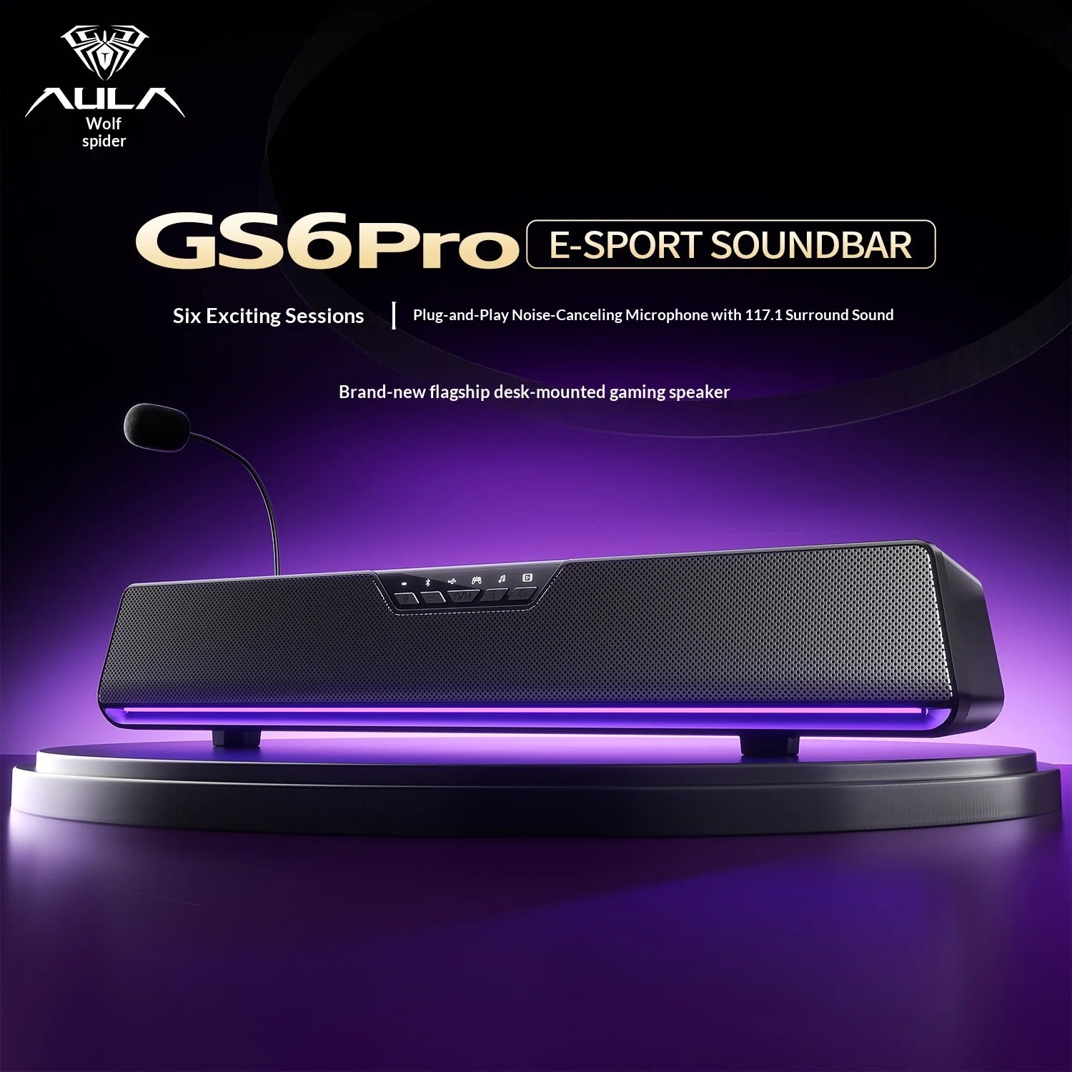 AULA GS6Pro Wired & Bluetooth Gaming Speaker - PlusGamer